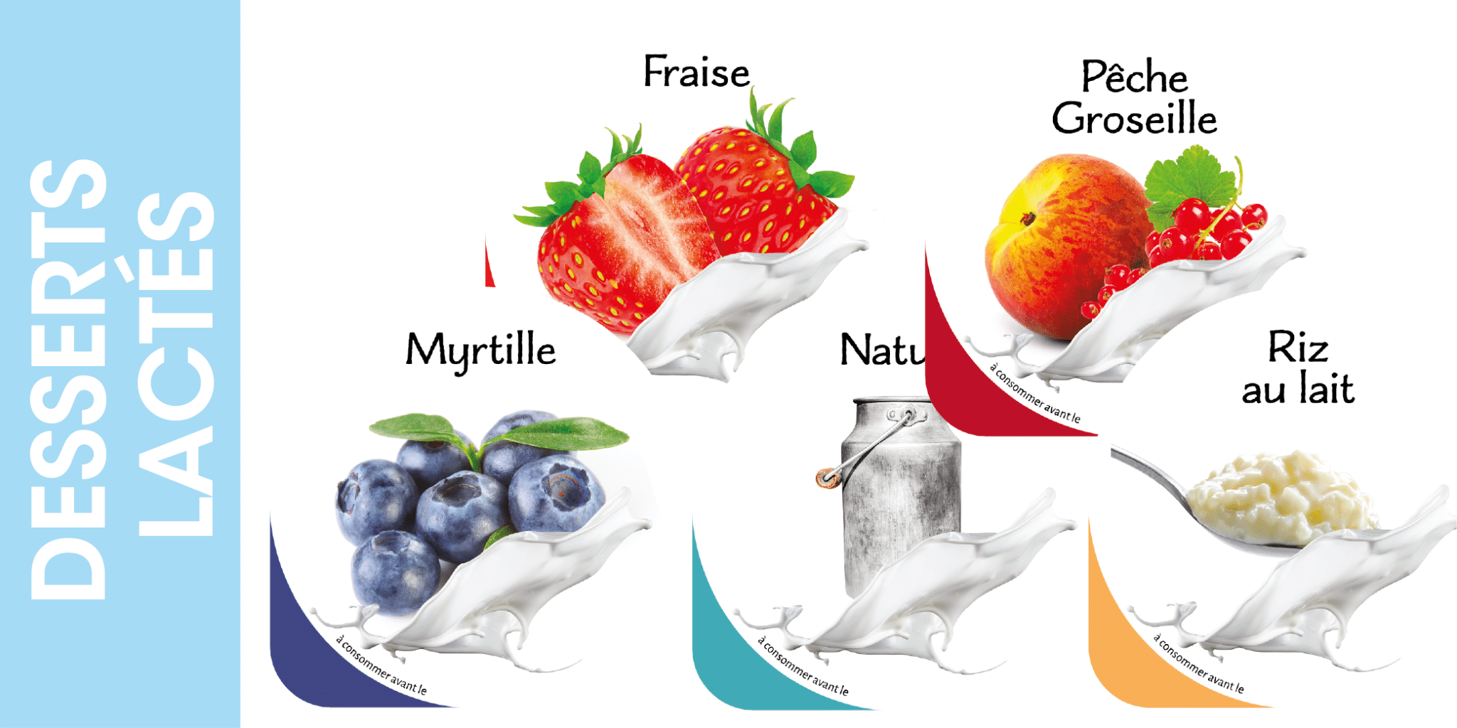 Menu opercules yaourts GOURMANDISE