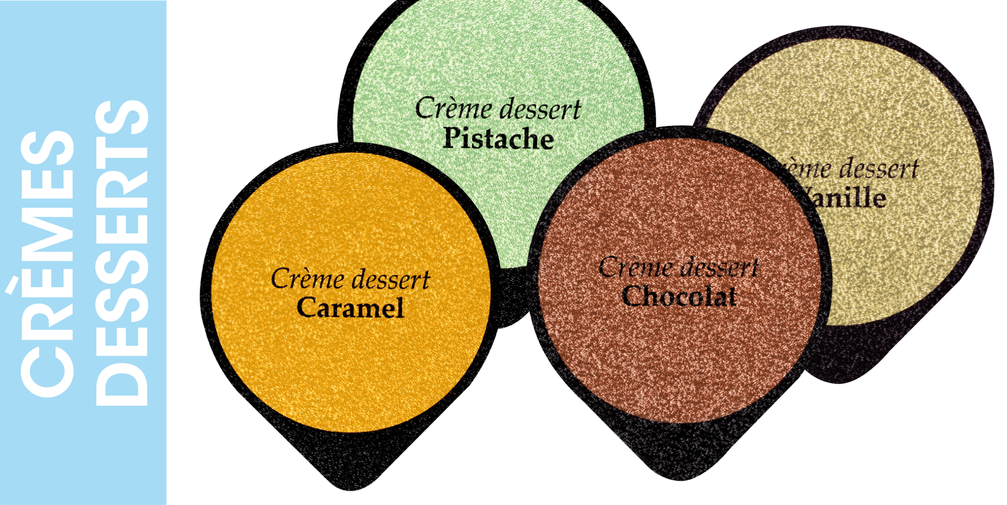 Menu opercules crème dessert