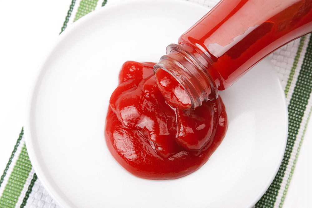 Ketchup with tomato sauce