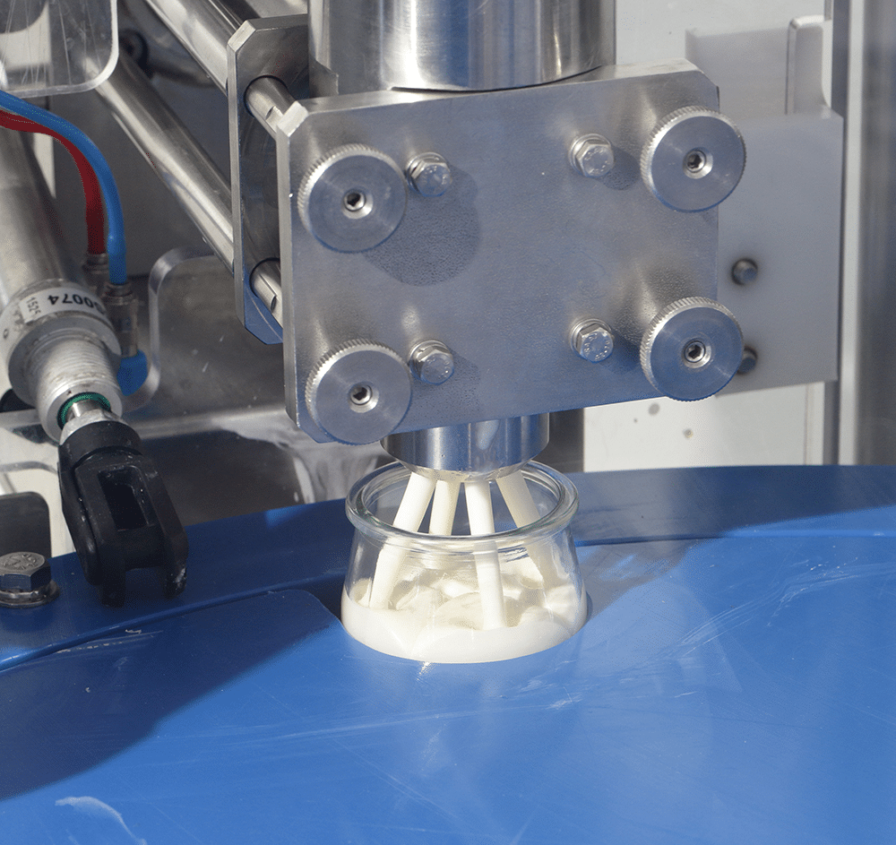 RMC Eco glass yoghurt tub filling machine