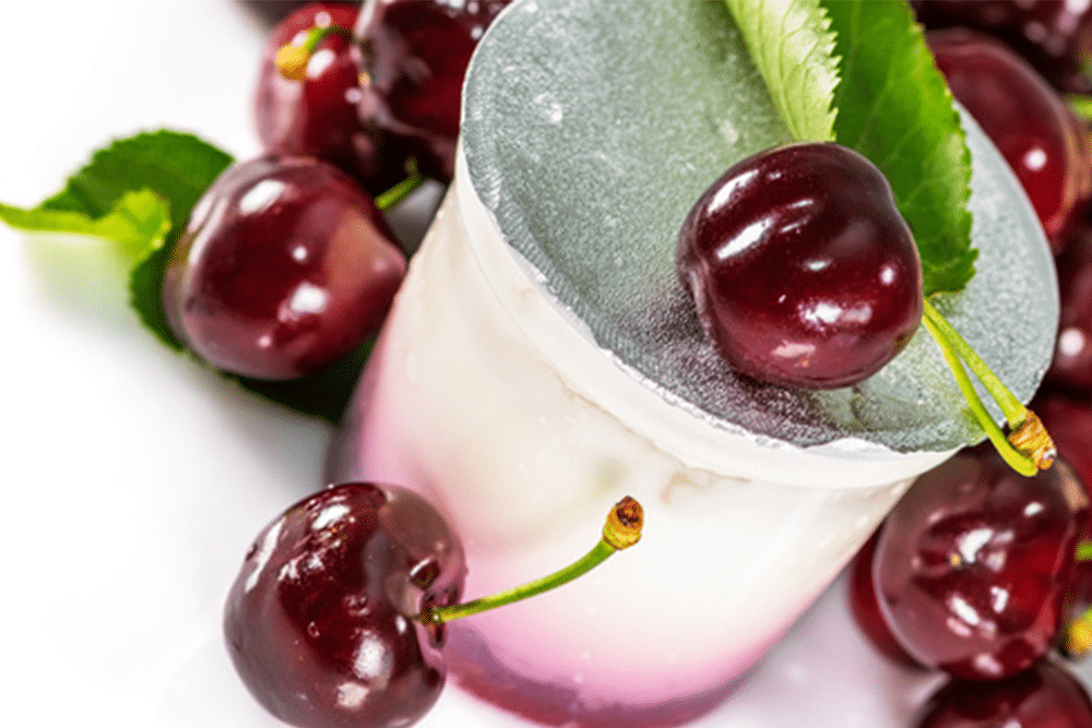 yoghurt and cherry