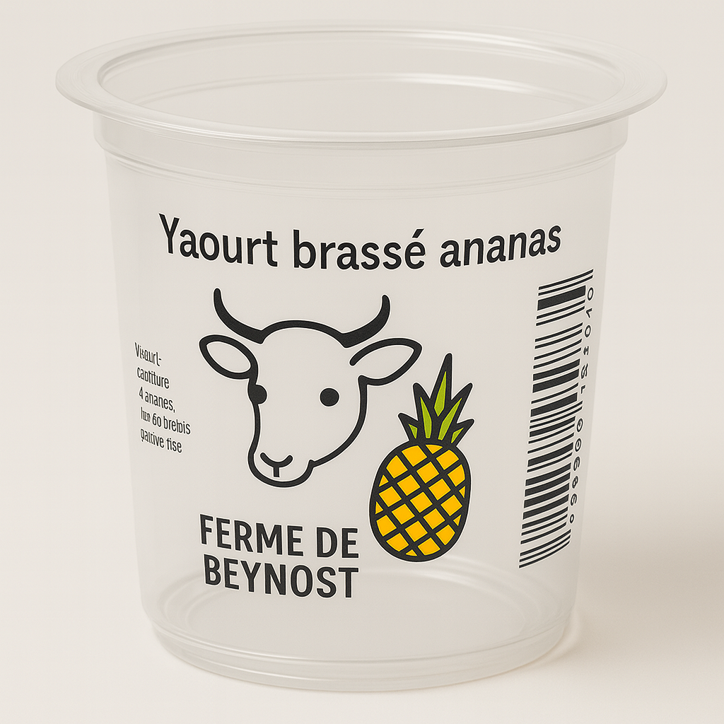 PACKINOV - Pots plastique yaourt brassé ananas